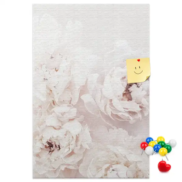 Peony Flower Cork Note Board