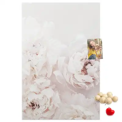 Peony Flower Cork Note Board
