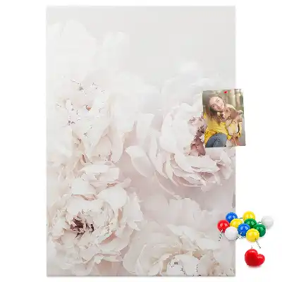 Peony Flower Cork Note Board