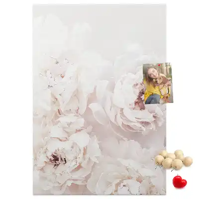 Peony Flower Cork Note Board