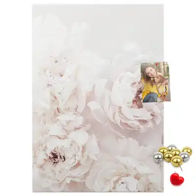 Peony Flower Cork Note Board