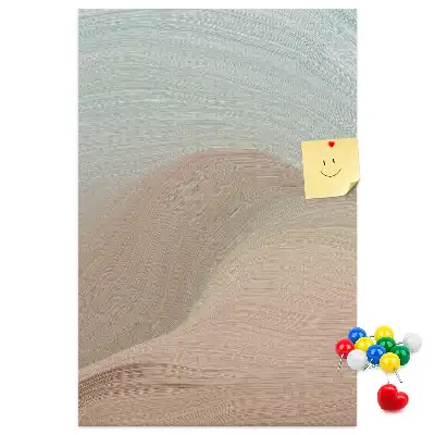 Wall cork memo board in a mixed color palette