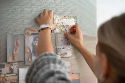 Wall cork memo board Mixed color palette