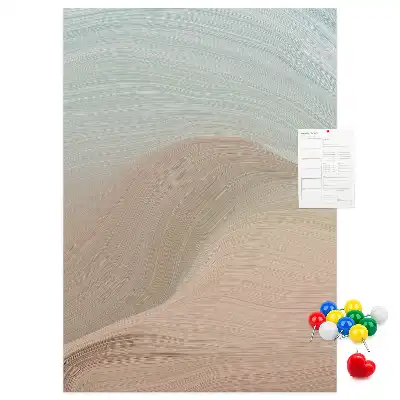 Wall cork memo board Mixed color palette