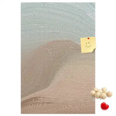 Wall cork memo board in a mixed color palette