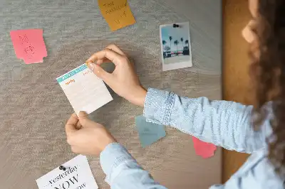 Wall cork memo board Mixed color palette