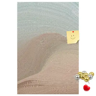 Wall cork memo board in a mixed color palette
