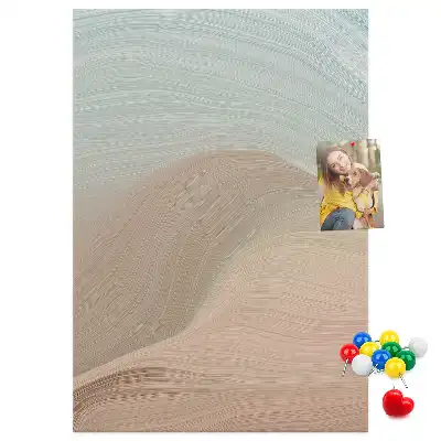 Wall cork memo board in a mixed color palette