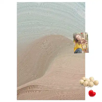 Wall cork memo board in a mixed color palette