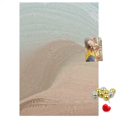 Wall cork memo board in a mixed color palette
