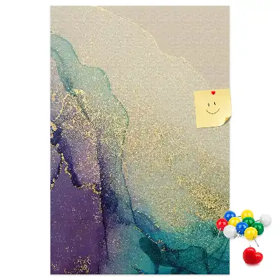 Shiny marble and glitter cork note board