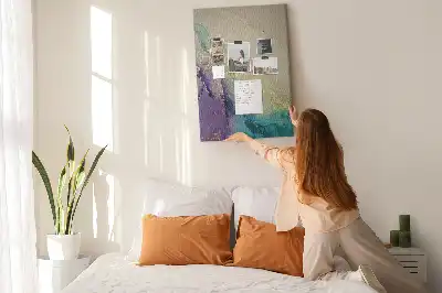 Shiny marble and glitter cork note board