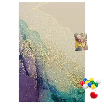 Shiny marble and glitter cork note board