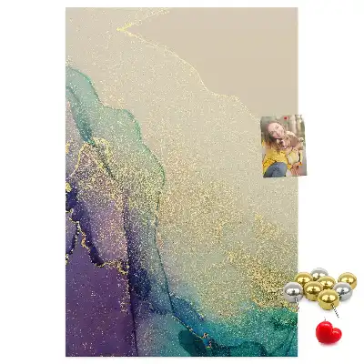 Cork Note Board Shiny marble with glitter