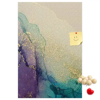 Cork Note Board Shiny marble with glitter