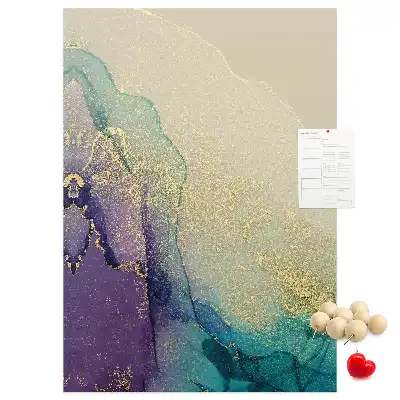 Cork Note Board Shiny marble with glitter