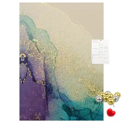 Shiny marble and glitter cork note board