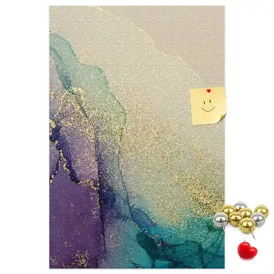 Shiny marble and glitter cork note board