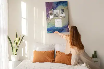 Ink Abstraction Wall Cork Memo Board