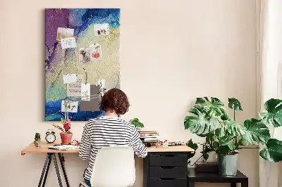 Ink Abstraction Wall Cork Memo Board