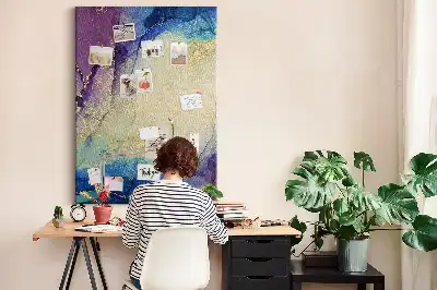 Ink Abstraction Wall Cork Memo Board
