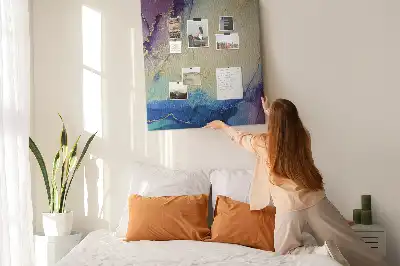 Ink Abstraction Wall Cork Memo Board
