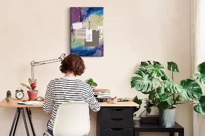 Ink Abstraction Wall Cork Memo Board