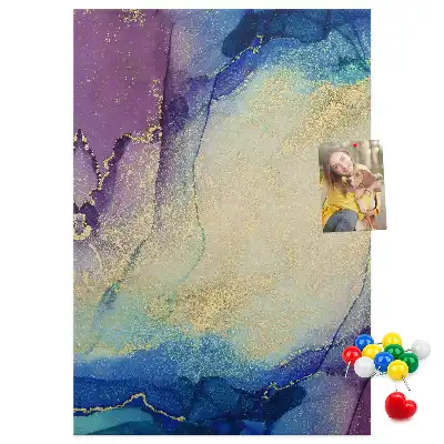 Ink Abstraction Wall Cork Memo Board