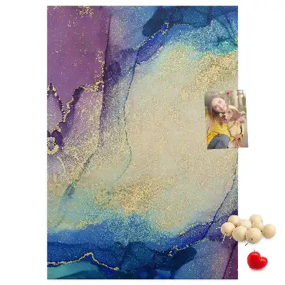 Ink Abstraction Wall Cork Memo Board