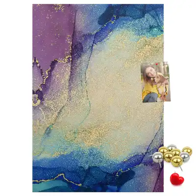 Ink Abstraction Wall Cork Memo Board