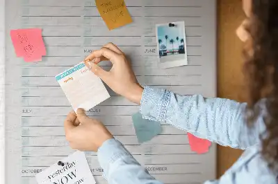 Cork pin board for key dates