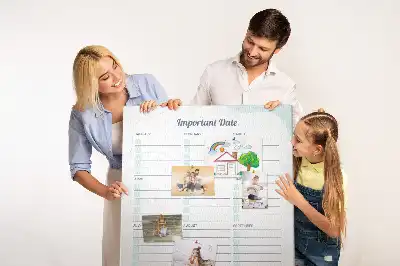 Cork pin board for key dates