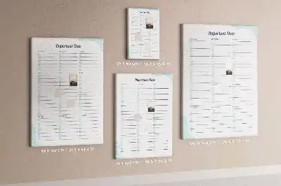 Cork pin board for key dates