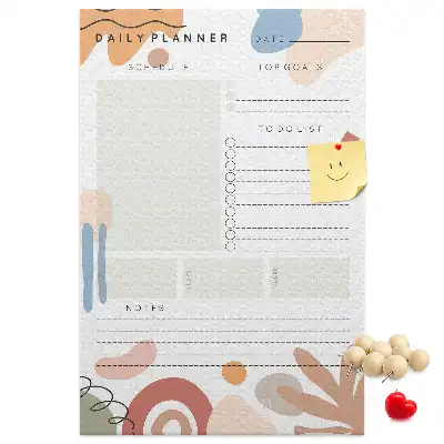 Wall cork memo board Today's plan