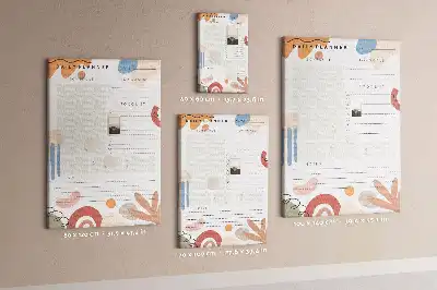 Wall cork memo board Today's plan