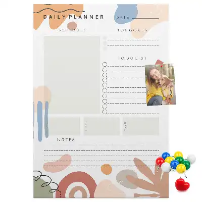 Wall cork memo board Today's plan