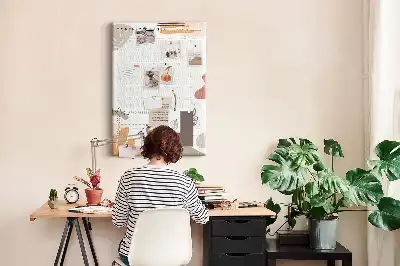 Cork pin board Monthly schedule