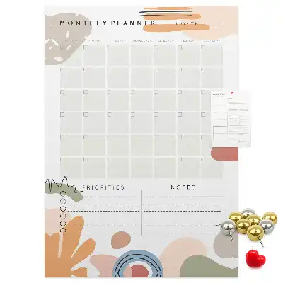 Cork pin board Monthly schedule