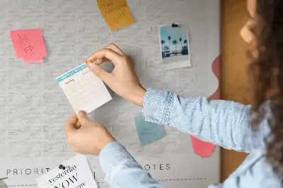 Cork pin board Monthly schedule