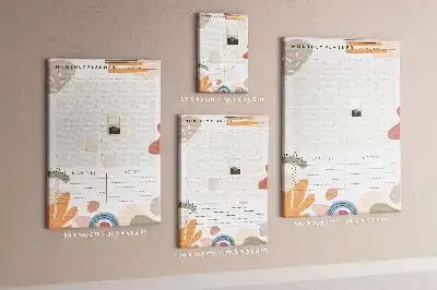 Monthly schedule cork pin board