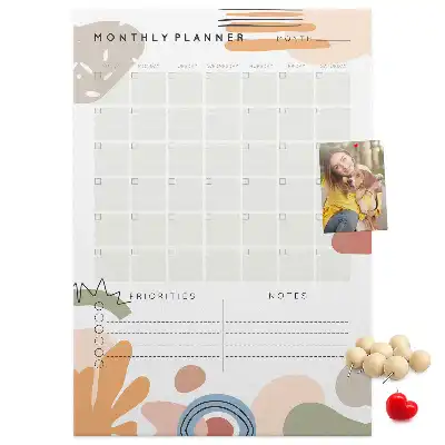Cork pin board Monthly schedule