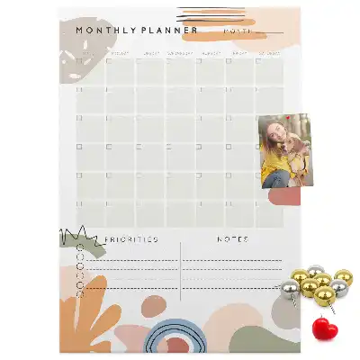 Cork pin board Monthly schedule