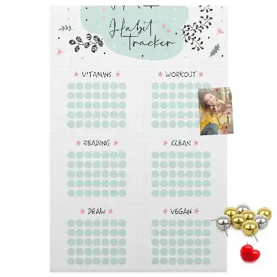 Cork Note Board Habits planner