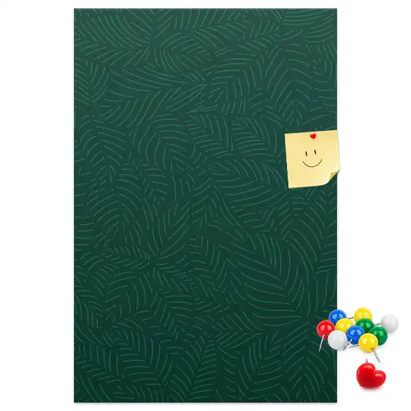 Linear Leaf Pattern Wall Cork Memo Board