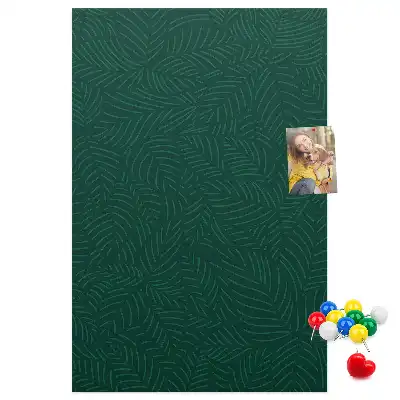 Wall cork memo board Linear leaf pattern