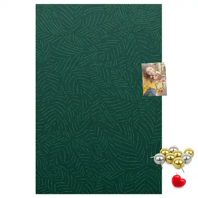 Wall cork memo board Linear leaf pattern