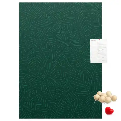 Linear Leaf Pattern Wall Cork Memo Board