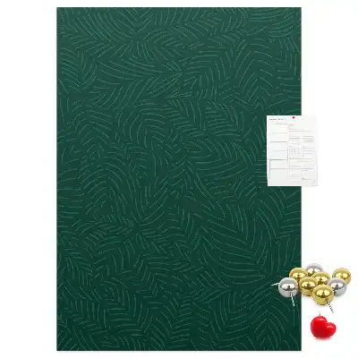 Linear Leaf Pattern Wall Cork Memo Board