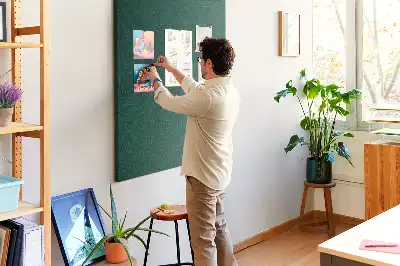 Wall cork memo board Linear leaf pattern