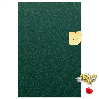 Wall cork memo board Linear leaf pattern